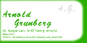 arnold grunberg business card